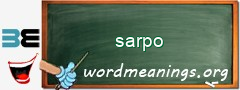 WordMeaning blackboard for sarpo